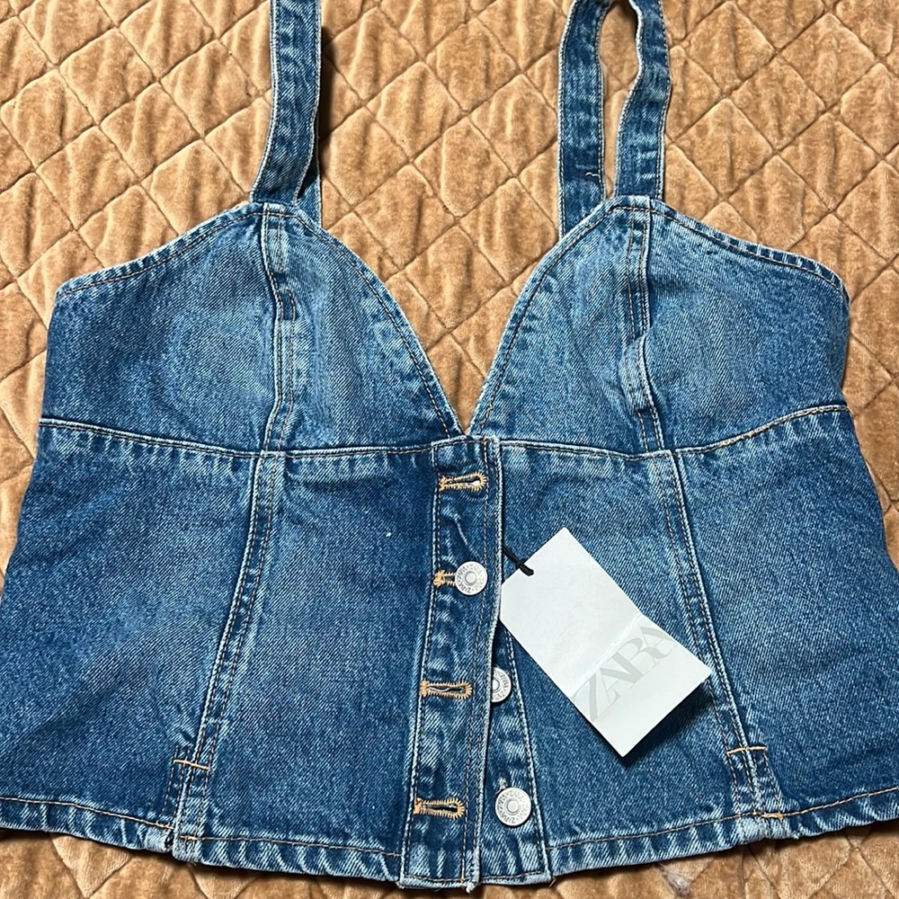 Zara denim top